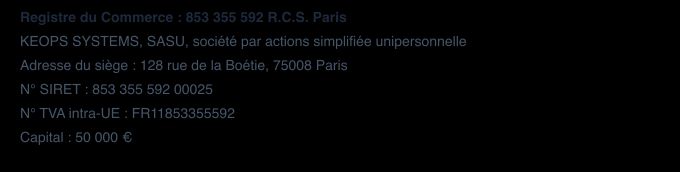 Informations éditeur du site